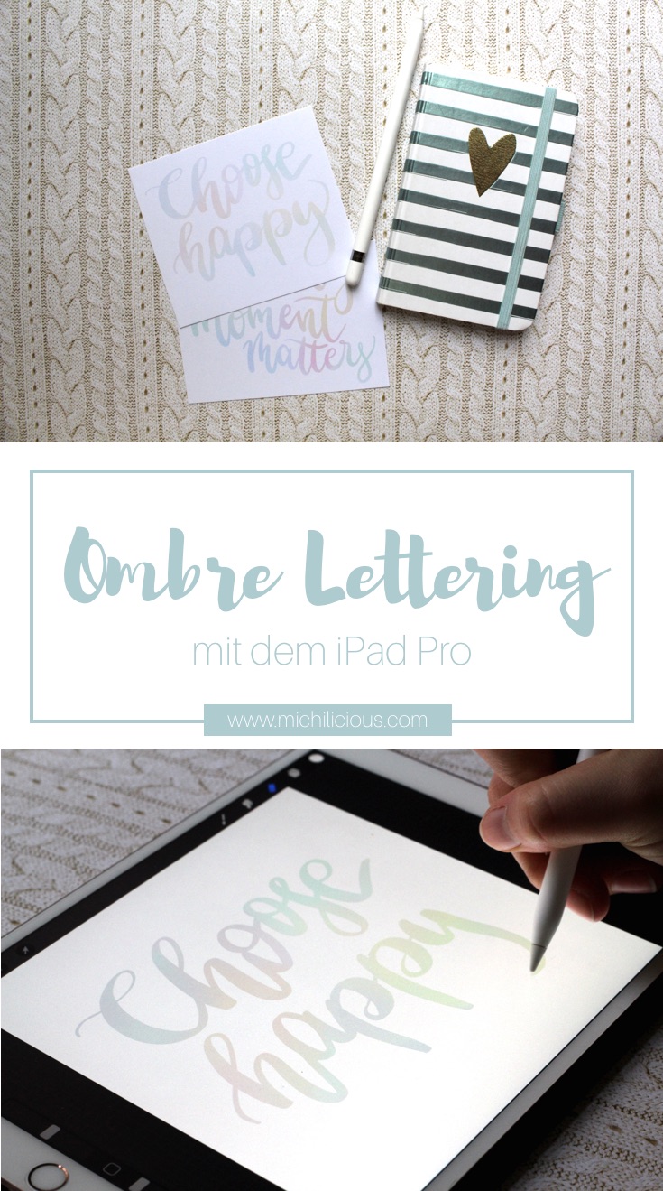 Ombrè Lettering iPad Pro